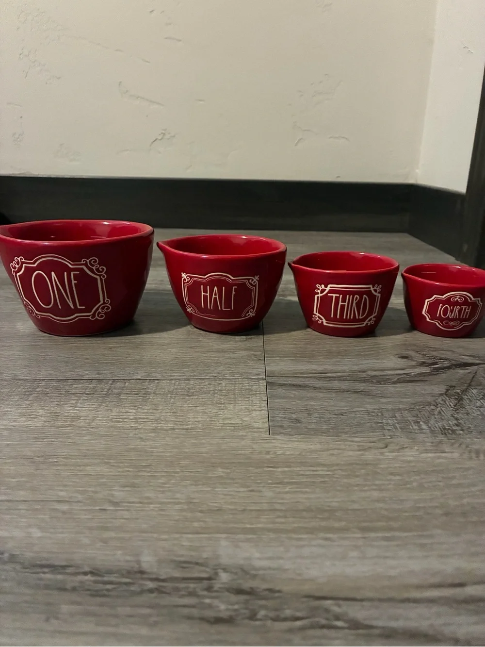 Rae Dunn red measuring cups
